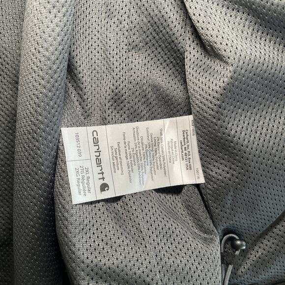 Carhartt Gray Duck Canvas Jacket Mens Size 2XL Lined Full Zip Work Coat EUC - Picture 10 of 15